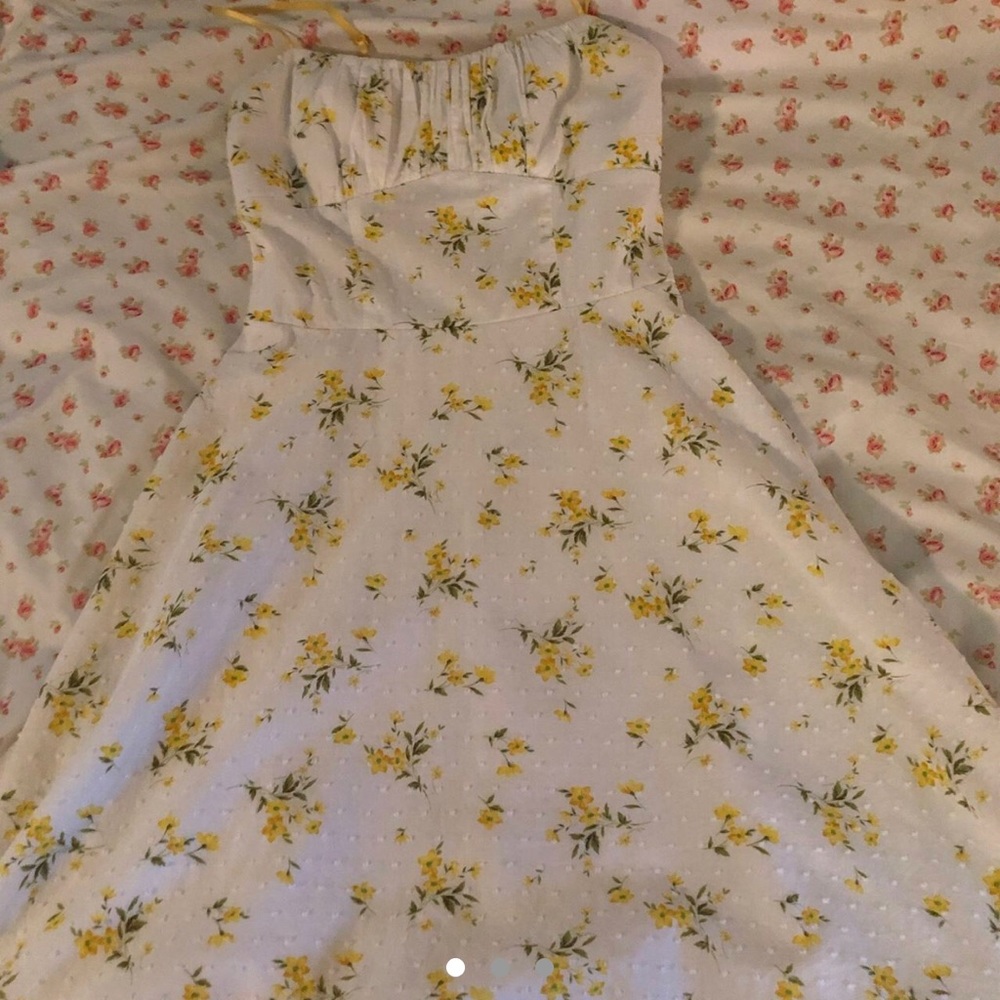 Yellow floral dress
